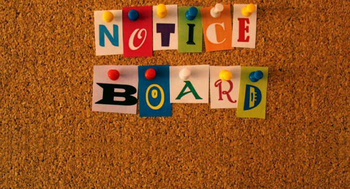 Announcing our Noticeboard Competition