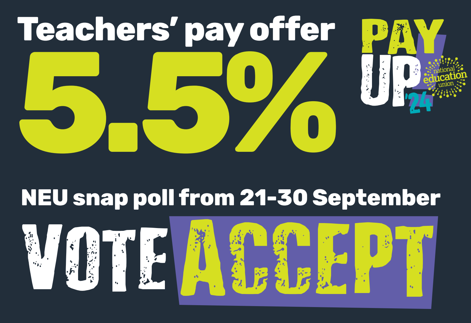 Teachers’ 5.5% pay offer: Vote accept